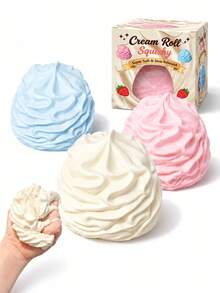 Crunchy Building Block Cream Handmade Ball, Stackable Cream Building Block Squishy, BuildingBlock Butter Texture Stress Relief Toy, Non-Rebounding Sound-Controlled Squeeze Cheese Strip,Halloween, Christmas -Other Major Holiday Gifts - Multicolor - View 2