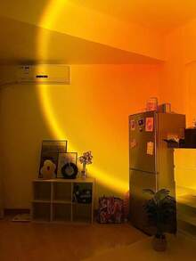 1pc USB Powered RGB Sunset Projection Lamp, Flexible Gooseneck Atmosphere Night Light, Multi‑Color Rainbow Projector Light For Bedroom Selfie Photography Home Party Decor Gift - Multi-color light - View 8