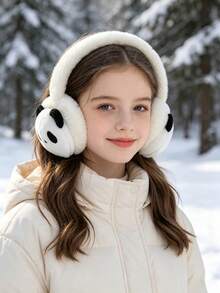 Foldable Panda Plush Kids Warm Earmuffs, Girls Autumn/Winter Outdoor Anti-Freeze Ear Warmers - Multicolor - View 11