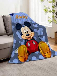 asmodee Anime-Themed Flannel Blanket, Customizable With Personalized Name/Nickname, Classic Manga Illustration Style, Dynamic And Energetic, Vibrant Character Colors, Soft Texture, Suitable For Sofa Throw, Nap Blanket, Bedding Decor - Multicolor - View 9
