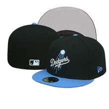 New Era 59FIFTY LA Dodgers Black Light Blue 27918 - Black - View 4