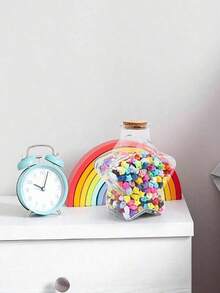 1pc Lucky Star Wish Bottle Cork Glass Drift Bottle Holiday Gift Origami Star Pentagram Storage Wish Jar - Star-shaped Jar - View 3