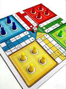 1pc LUDO Classic Dice Game, Suitable For 2-4 Players Travel, Interactive Board Game, Perfect For Family Christmas, Halloween Game Night - View 1
