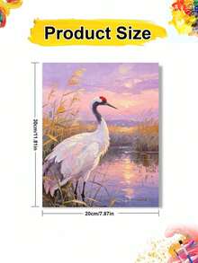 1pc Red-Crowned Crane DIY Digital Oil Painting, Canvas Painting DIY Handmade, Adult Home Decor, Holiday Gift - Sets - View 8