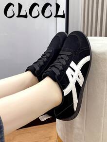 New Women's Black Lightweight Comfortable Flat Sports Casual Sneakers - Black - View 5