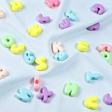 Approx. 20PCS/50PCS Acrylic Colorful Cute Letter Beads, Macaron Spring Color Palette Large Letter Beads For Early Education, Suitable For Handmade DIY Beaded Jewelry, Pendant, Craft, Phone Charm, Decoration Material - Colorful Q-style Letter Beads - View 2