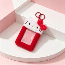 SANRIO Tempat Kartu Boneka Kartun Lucu, Sarung Kartu Foto Boneka Hewan Kawaii dengan Jendela Transparan & Gantungan, Kantong Penyimpanan Kartu Koleksi Mini, Hadiah Alat Tulis untuk Anak Perempuan, Aksesoris Dekorasi Gantungan Tas Ransel - MultiWarna - View 3