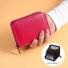 New Women's Card Holder Wallet With Multiple Card Slots, Large Capacity Bank Card Sleeve, Driving License Holder, Zippered Ultra-Thin Coin Purse - Multicolor - View 3