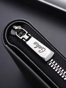 SHABILI New Men's Short Wallet Vintage Clasp Business Large Capacity Multi-Card Slot Coin Purse Zipper Pouch - Black - View 9