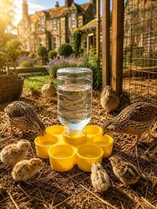 Anti-Drowning Waterer For Chicks, Quail, Ducklings And Poultry, Fits Mineral Water Bottles With Approx. 2.5cm Opening, Essential Brooder Box Chicken Raising Supplies - Multicolor - View 6
