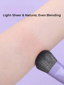GUOXIAONIU Bunny Angled Blush Brush, Soft Fluffy Thick Bristles Makeup Brush, Perfect Match For Cream Blush, Face Contour Beauty Tool - Violet Purple - View 4