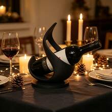 1pc Decorative Wine Bottle Rack Sculpture Ornament, Creative Multi-Functional Desktop Wine Storage Decor, Modern Kitchen Bar Counter Autumn Home Decoration, PLA Material, Minimalist Style, Wine Rack Sculpture, Suitable For Enthusiasts Collectors Holiday Gift - Multicolor - View 6