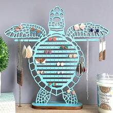 Turtle Women's Earring Display Stand - Jewelry Storage Rack, Turquoise Color Jewelry Organizer Suitable For Earrings, Necklaces And Keys - Decorative Gift For Moms, Women And Jewelry Lovers, Hanging Jewelry Organizer - A - View 6
