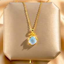 Exquisite Fluorescent Firefly Pendant Necklace For Women, Niche Design, Collarbone Chain, Suitable For Daily Wear And Gifting - Multicolor - View 4