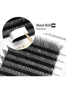 XIUSUZAKI 12 Rows L/LU Curl YY Shape Eyelash Extension Cat Eye False Eyelashes Hand Woven Soft Light Natural Lashes Premade Volume Fan Eyelashes Elongated Winged Individual Lashes Applicable For Daily Life, Parties - View 5