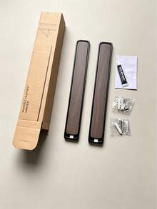 Vintage Foldable Wall-Mounted Clothes Rack, Black Walnut Wood Grain + Space Aluminum Alloy Bracket Design, Foldable Telescopic Drying Rod, Suitable For Wall, Door, Window And Other Multiple Scenes, Space-Saving Clothes Storage Rack For Bedroom, Balcony, Bathroom - Multicolor - View 14