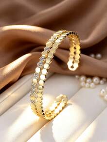 1pc Fashion Women's Honeycomb Bracelet - Gold - View 1
