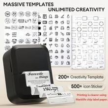 Marklife X2 Mini Thermal Printer Bluetooth Wireless Label Sticker Machine Suitable For School, Office, Small Business Multi-Function Printer Compatible With IOS And Android - Multicolor - View 5