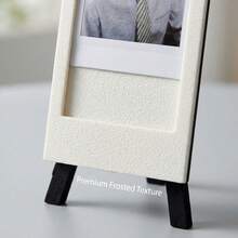Mini Photo Frame With Desktop Easel Stand, Mini Picture Frame, Textured White Photo Holder, Suitable For Fujifilm Mini Display, Elegant Home & Office Desktop Decor, Birthday Anniversary Holiday Gift - Multicolor - View 5
