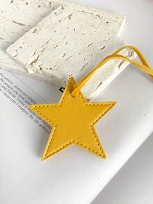 1pc Christmas Pentagram Pendant, PU Unisex Star Bag Charm, Star Hanging Decoration, Gift Keychain, Leather Strap - Multicolor - View 22