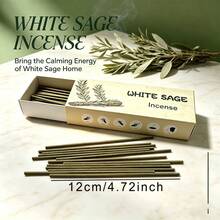 1盒約30-35支加州白鼠尾草香棒，直徑加粗至2.8mm，適用於瑜伽、冥想、淨化與送禮 - 白鼠尾草 - 查看 3