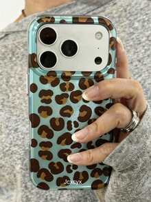 Luxury Leopard Print Pattern Glitter Irregular Wave Texture Phone Case Compatible With IPhone 18 Pro Max 18 Pro 17 Pro Max 17 Pro 17 16 Pro Max 16 Pro 16 15 Pro Max 15 Pro 14 Pro Max 13 Autumn Winter Vintage Animals Style Soft Cover - Blue - View 3
