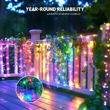 Twinkling Waterfall LED Fairy Lights, Comes With Battery Box, Batteries Not Supplied, Warm Glow Hanging Light Strands, Cozy Home Lighting For Christmas Mantel, Window And Festive Decor - Silver - View 4
