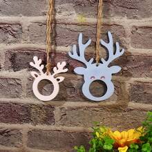 Christmas Reindeer Silicone Mold, Dual Size Deer Head Resin Casting Mold, Suitable For DIY Hanging Decorations, Plaster Crafts And Holiday Coasters - Multiple Styles - View 3