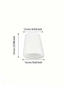 4 Pairs Soft Comfortable Small Toe Caps Elastic Rubber Wearable Foot Protective Pads Suitable For Sports Shoes Boots - White - View 2
