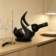 1pc Decorative Wine Bottle Rack Sculpture Ornament, Creative Multi-Functional Desktop Wine Storage Decor, Modern Kitchen Bar Counter Autumn Home Decoration, PLA Material, Minimalist Style, Wine Rack Sculpture, Suitable For Enthusiasts Collectors Holiday Gift - Multicolor - View 4