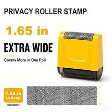 1pc 1.65 Inch Wide Privacy Roller Stamp, Identity Information Leakage Protection, Address Concealment Stamp For Express Parcels, Letters And Documents - Pink Shell - View 2