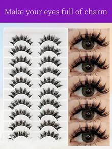 Voluminous And Fluffy, 3D Explosive Effect, Deep Black And Eye-Catching, Creates European And American Makeup, Stage Makeup Atmosphere - View 2