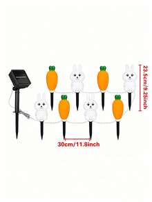 1-8 buah Lampu Hias Kelinci Tenaga Surya untuk Paskah, Lampu Taman Luar Ruangan LED Tahan Air IP44, Lampu Dekoratif Kelinci & Wortel, Pencahayaan Lanskap Taman Tenaga Surya, Cocok untuk Jalan Setapak, Jalan Masuk, Teras, Halaman Belakang, Pesta Liburan, dan Dekorasi Hadiah Paskah - 1 sampai 8 - View 12