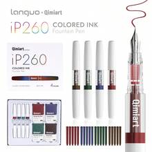 Languo 4-Color Pen Set - Replaceable Ink Cartridges, Precision Fine Nib, Wear-Resistant Alloy Nib, Large Capacity Ink Cartridge Easy To Replace, Smooth And Stable Writing, Suitable For Drawing, Writing, Journaling, Practice, Efficient Marking And More - Multicolor - View 12