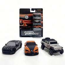 Simba Universal Fast & Furious 1:128 Nano Diecast Car Model 3PCS – Alloy Metal Mini Racing Car, Collectible Gift For Fans & Collectors - Multicolor - View 1