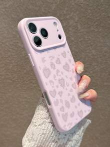 極簡時尚紫色愛心豹紋多巴胺手機殼，適用於 iPhone 18 Pro Max/18 Pro/18/17 Pro Max/17 Pro/17/16 Pro Max/16 Pro/16/16 Plus/15/15 Pro Max/15 Pro/15 Plus/11/12/13/14 Pro Max/12 Pro/12 Pro Max/13 Pro/13 Pro Max/14 Pro/14 Pro Max/14 Plus，全包防摔保護軟殼，創意女性款 - 紫色-愛心豹紋 - 查看 3