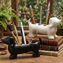 Cute Dachshund Shaped Multi-Function Toothbrush Holder ,Cute Multi-Function Bathroom Storage Rack, Can Store Electric Toothbrush And Toothpaste. Suitable For Placement On Washbasin Countertop,Electric Toothbrush And Bathroom Accessories - Multicolor - View 4