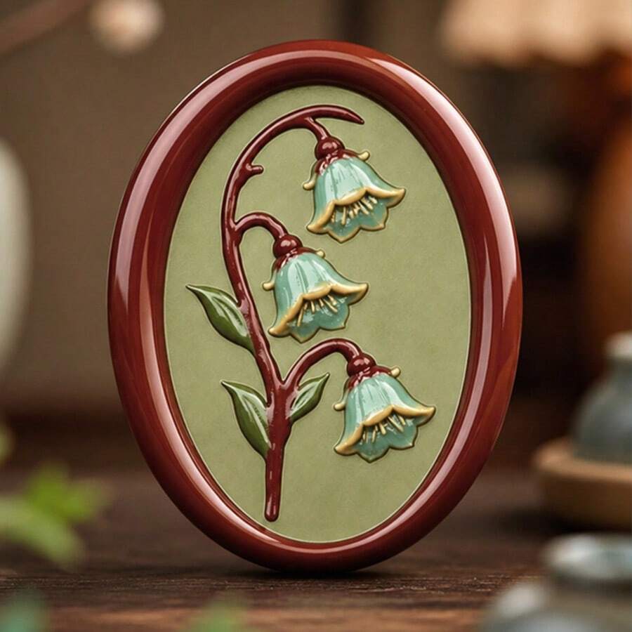 1pc, Wind Chime Fireworks Wax Seal Stamp, Brass Material, Suitable For Invitations, Postcards, Handwritten Letters Sealing And Scrapbooking, Gift Box Decoration (Handle, Wax, Ink Not Included) - Bellflower - View 1