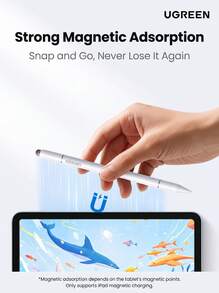UGREEN LP952 3-In-1 Stylus Pen For IPad IPhone Android Tablets, Magnetic Capacitive Touch Screen Pen For Writing Drawing - View 4