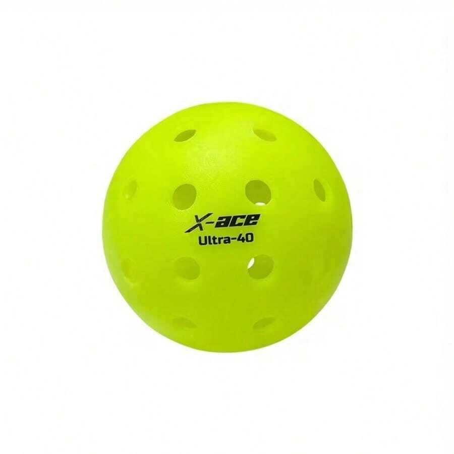 6pcs/12pcs X-ACE PRO 40-Hole 74mm One-Piece Molded Professional Pickleball, Competition Ball - Green - View 1