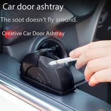 Car Ashtray With Lid Creative Sliding Cover Premium Car Interior Accessory Car Door Device Anti-Drop Anti-Fly Car Logo Ashtray New Car Door Device Premium Creative Car Supplies Interior Home - Multiple Styles - View 2