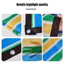 1pc Eyelet Shade Cloth Outdoor Sunshade Net - High Quality Shade Fabric Fence - Durable Tear-Resistant Easy Installation Suitable For Balcony Patio Swimming Pool Provides Excellent Shade Coverage And Privacy Protection With Hemming And Eyelets - Six-line Edge Binding and Hole Punching - View 3