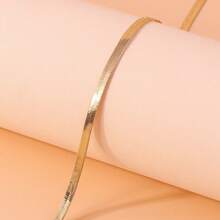 Glossy Double Layer Snake Bone Waist Chain Adjustable Gold Belly Body Chain Summer Beach Bikini Club Party Accessory For Wome - Gold - View 8