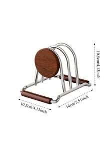 2/1pc Multi-Functional Kitchen Storage Rack, Pot Lid Holder, Plate Rack, Kitchen Utensil Rack, Cookware Rack, Suitable For Cabinets And Countertops, With Non-Slip Base, Non-Slip And Oil-Resistant, Easy To Clean, Keeps Countertop Dry, Kitchen Supplies, Decor, Home Essential - Multicolor - View 7