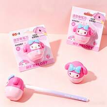 1 buah Rautan Pensil Kartun Seri Sanrio, Rautan Pensil Berbentuk 3D Kuromi & My Melody yang Sangat Menarik, Alat Tulis Siswa, Rautan Pensil Portabel dan Ringkas, Benda Kecil untuk Meja Anak, Alat Belajar yang Lucu & Menyenangkan, Barang Hadiah - MultiWarna - View 9