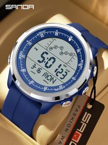 SANDA New Watch For Men LED Digital Chronograph Stopwatch 5ATM Waterproof Electronic Luminous Clock Military Sport Wristwatch - One Size Fits All - View 20