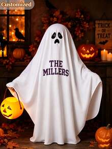 Customizable Ghost Cape Costume, Perfect For Halloween Roleplay (Witch, Vampire, Wizard, Ghost), Trick-Or-Treating, Costume Parties, Masquerade Balls And Stage Performances; Fun Personalized Gift For Family, Partners And Friends - Multicolor - View 12