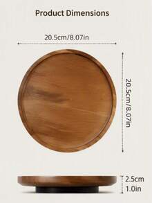 1pc 360° Rotating Solid Wood Round Turntable, Multifunctional Wooden Spice Storage Tray, Kitchen Seasoning Rack, Kitchen Storage Organizer Accessory, Spice Container, Kitchen Decor, Solid Wood Rotating Tray, Fits Kitchen Cabinets And Storage Cabinets, Home Storage Turntable, Christmas, Halloween, Graduation, Birthday Gift - View 7