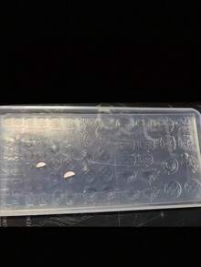 قالب سيليكون 1 قطعة لصنع عيون أزرار الدمى، قالب ثلاثي الأبعاد DIY لفن الأظافر، قالب شفاف - شفاف - مشاهدة 5