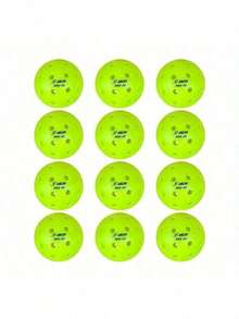 6pcs/12pcs X-ACE PRO 40-Hole 74mm One-Piece Molded Professional Pickleball, Competition Ball - Green - View 7